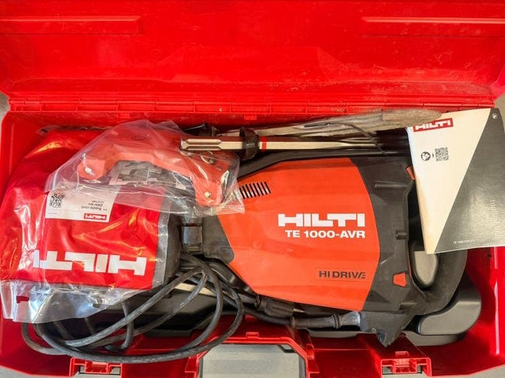 Hilti TE 1000-AVR TE-S hakhamer sloophamer met beitels, Doe-het-zelf en Verbouw, Gereedschap | Boormachines, Ophalen of Verzenden