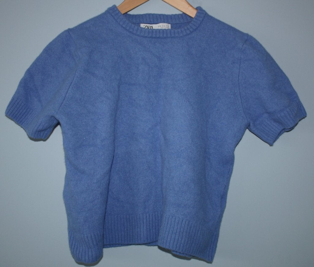 Lavendel nieuwe Zara trui wol mt XL, Maat 38/40 (M), Blauw, Zara, Nieuw