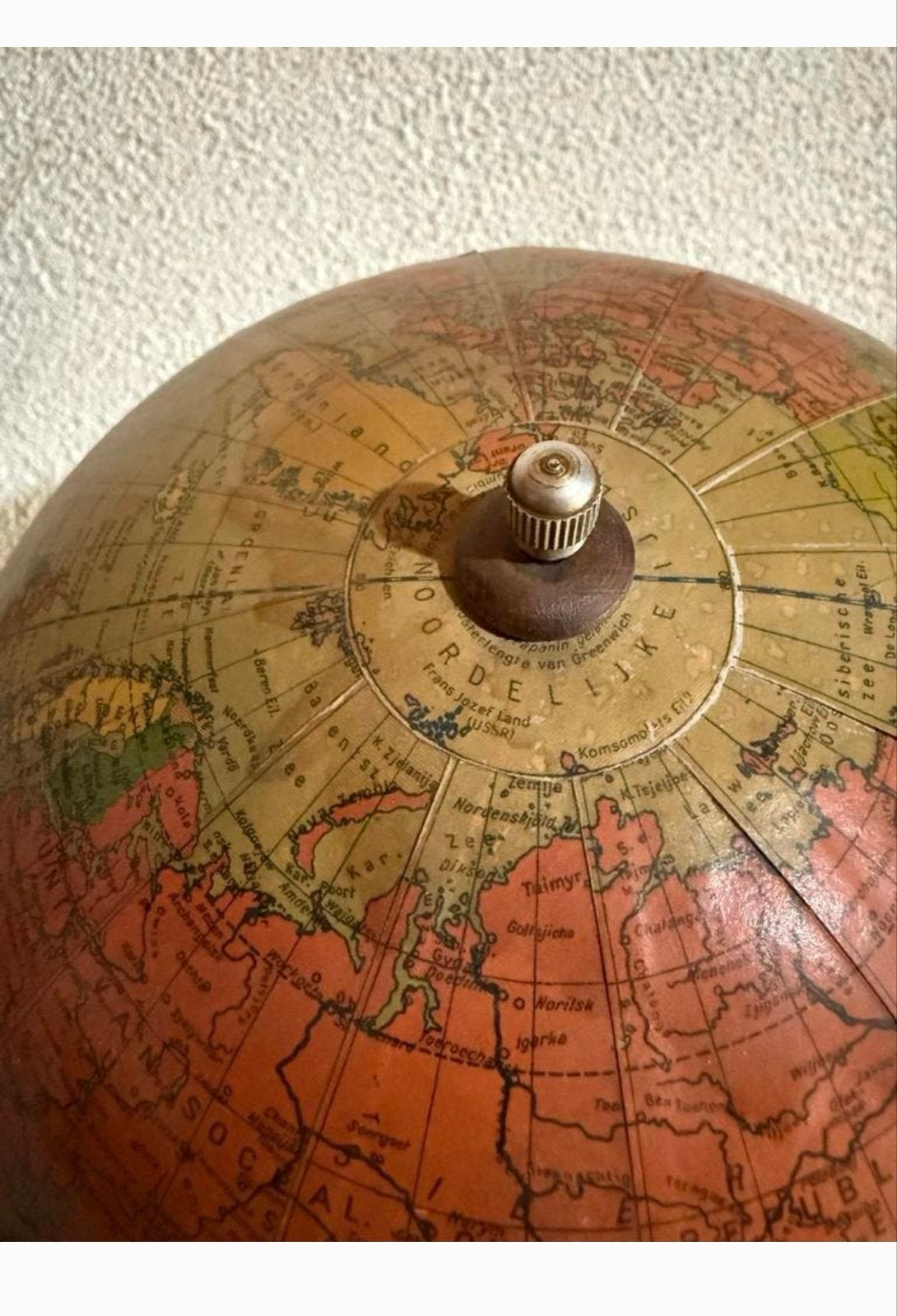 Antieke Wereldbol - Decoratief & Authentiek (ca. 1965-1975), Huis en Inrichting, Woonaccessoires | Wereldbollen, Ophalen of Verzenden