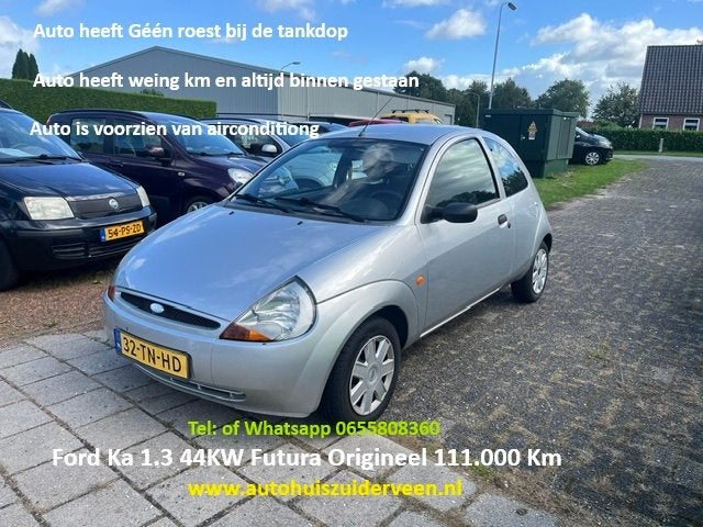 FORD Ka 1.3 I 44KW Futura Airco Super Nette Auto, Voorwielaandrijving, 1299 cc, Stof, Gebruikt