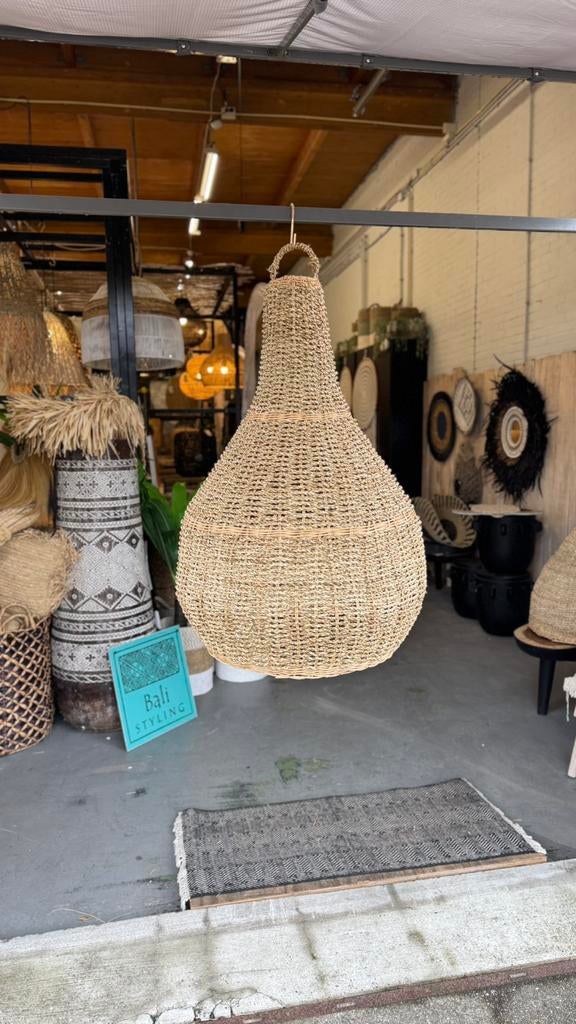 Partij van 20 Ibiza hanglampen, zeegrass hanglampen, Ophalen, Nieuw, Overige materialen, Ibiza