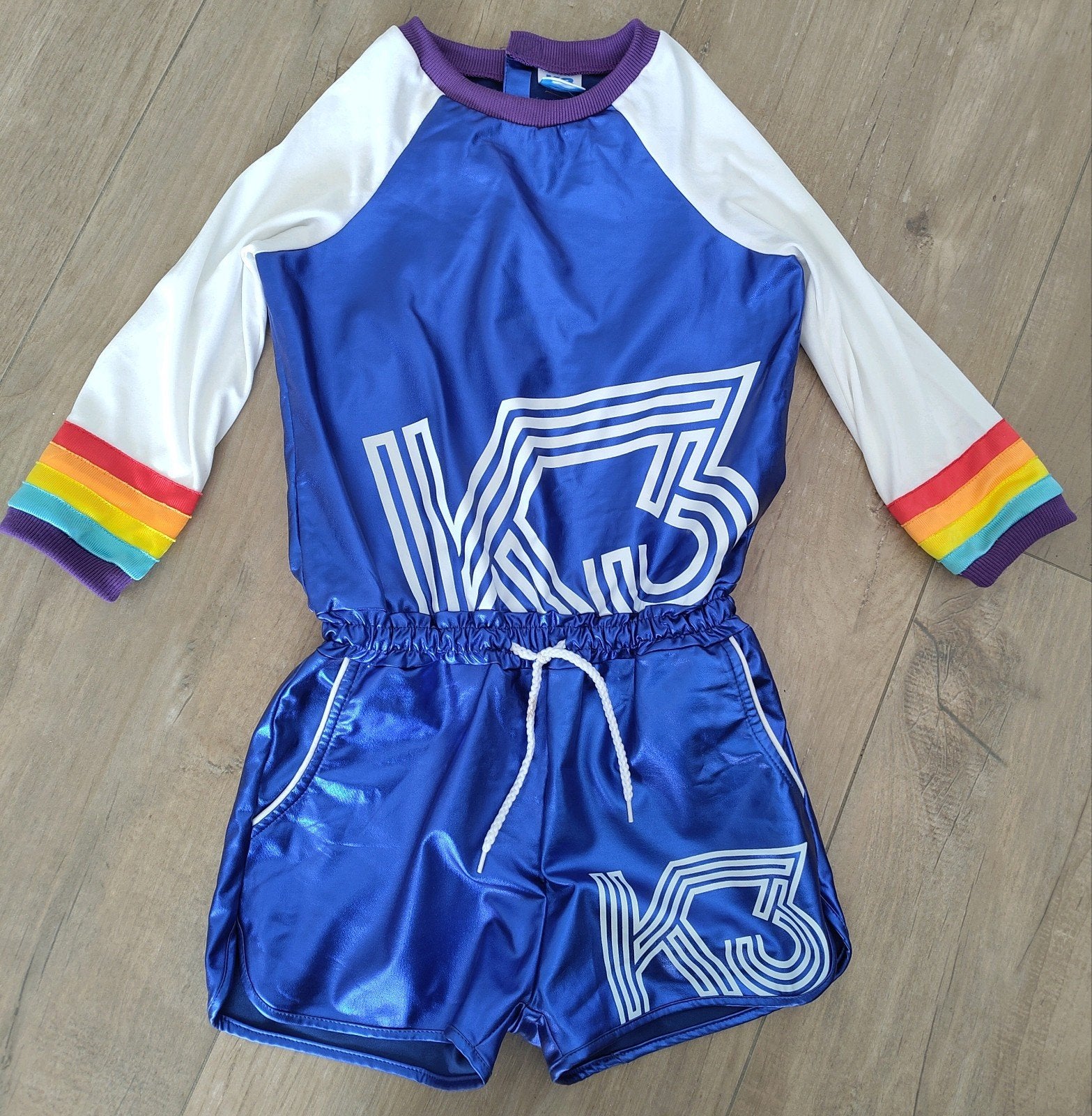 K3 Sportsetje Blauw Maat 134 (6-8 jaar), Ophalen of Verzenden, Gebruikt, Meisje