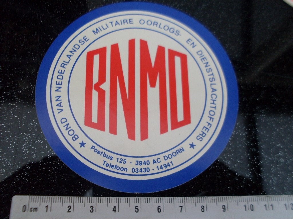 sticker BNMO logo embleem wapen, Verzamelen, Verzenden, Zo goed als nieuw, Bedrijf of Vereniging