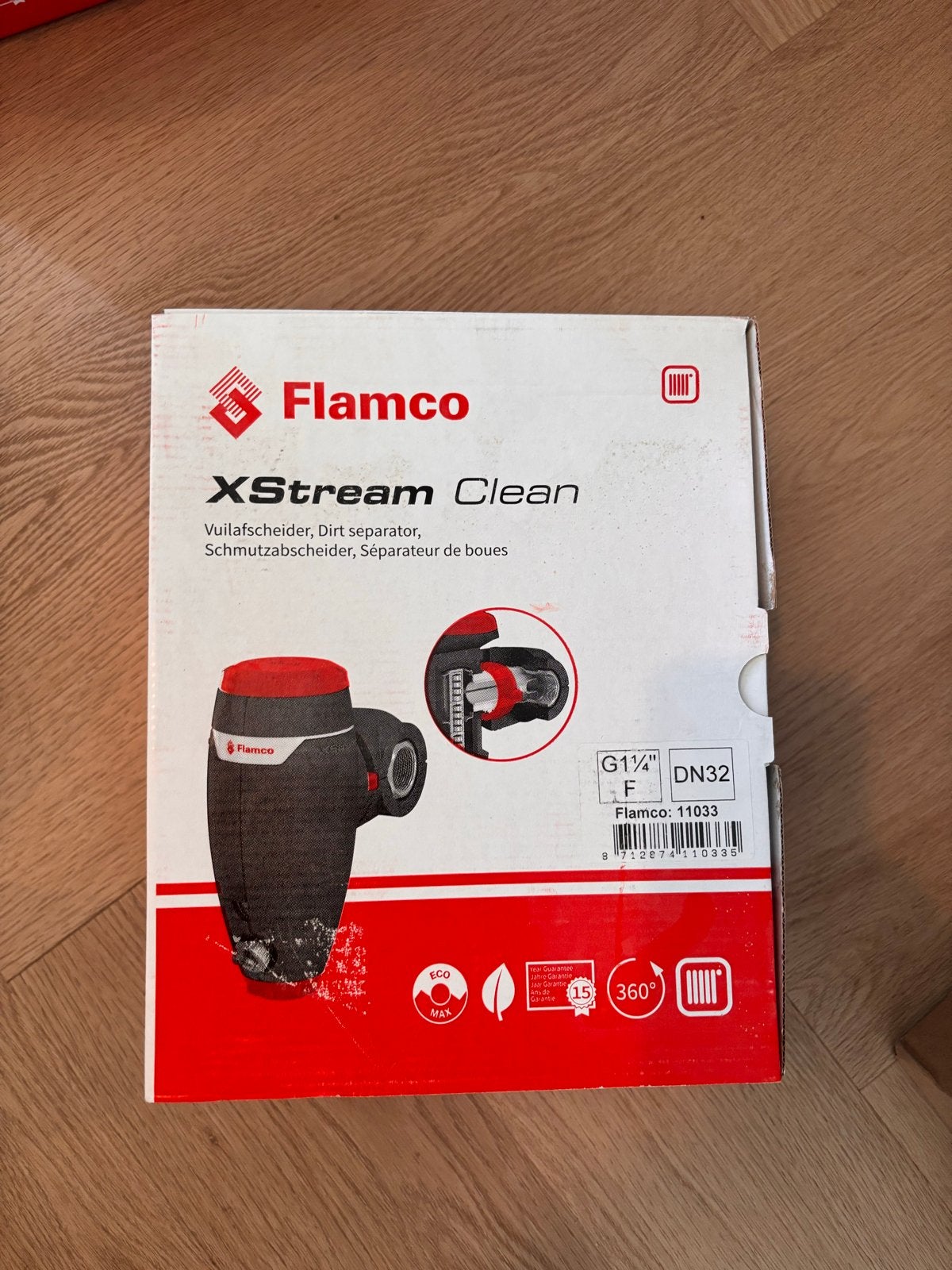 Flamco XStream Clean Vuilafscheider G1 1/4" DN32, Doe-het-zelf en Verbouw, Sanitair, Ophalen of Verzenden, Nieuw, Overige typen