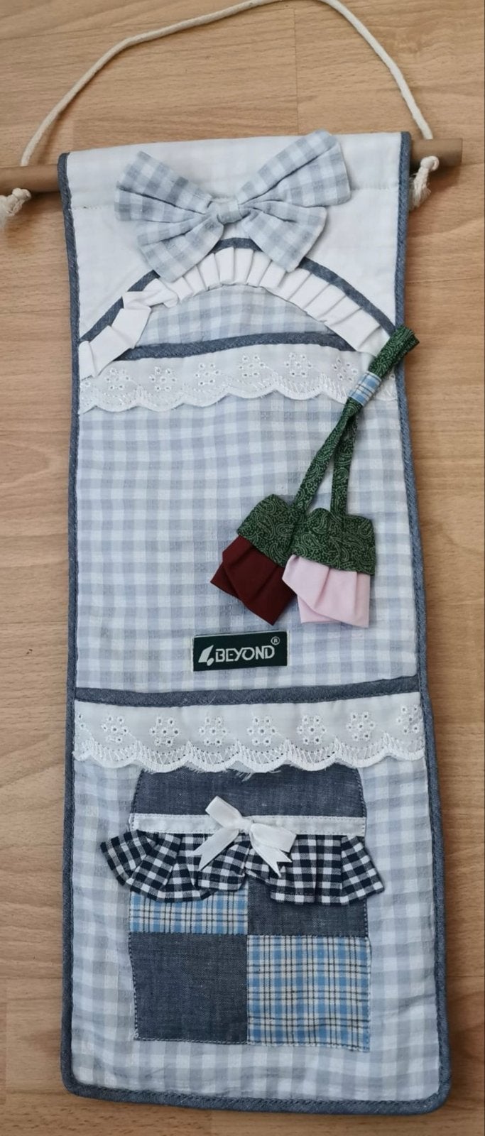Textiel wandorganizer met 2 vakken, nieuw en wasbaar, Huis en Inrichting, Woonaccessoires | Overige, Ophalen of Verzenden, Nieuw