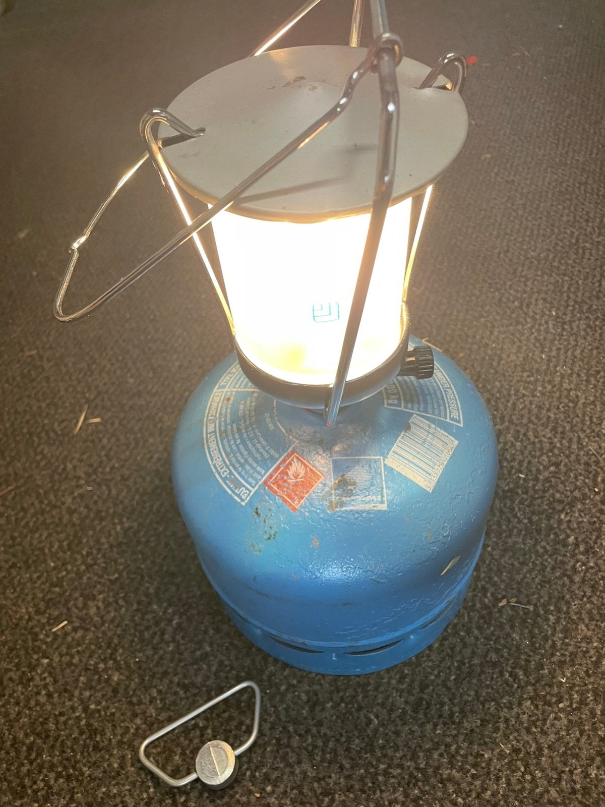 Campingaz gaslamp met gasfles - Ideaal voor kamperen, Ophalen, Gebruikt