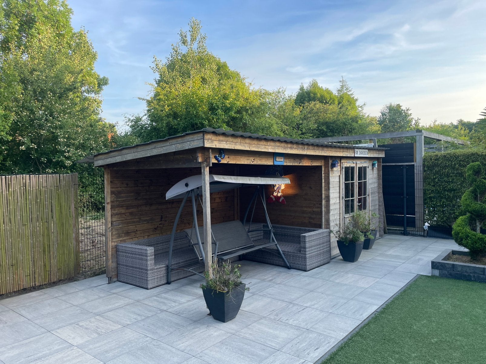 Veranda met tuinhuisje Gratis ophalen, Ophalen of Verzenden, Gebruikt, Veranda