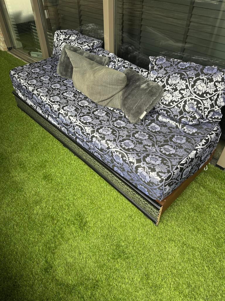 loungebank., Ophalen, 150 tot 200 cm, Tweepersoons, 75 tot 100 cm