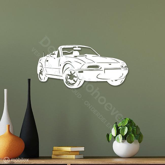 MX5 Wanddecoratie NA (48*21cm) Wit, De Cabriohoeve VOF, Nieuw, Info@cabriohoeve.nl, Julianalaan 9, 9462PG Gasselte, Nederland