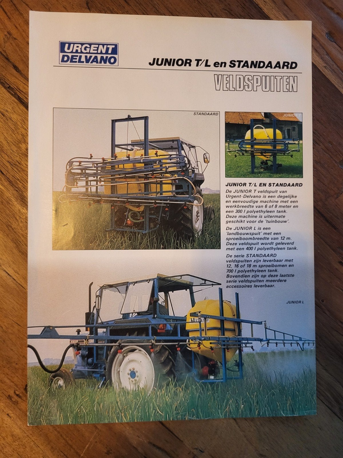 tractor folder Urgent Delvano JUNIOR T/L STANDAARD veldspuit, Ophalen of Verzenden, Zo goed als nieuw
