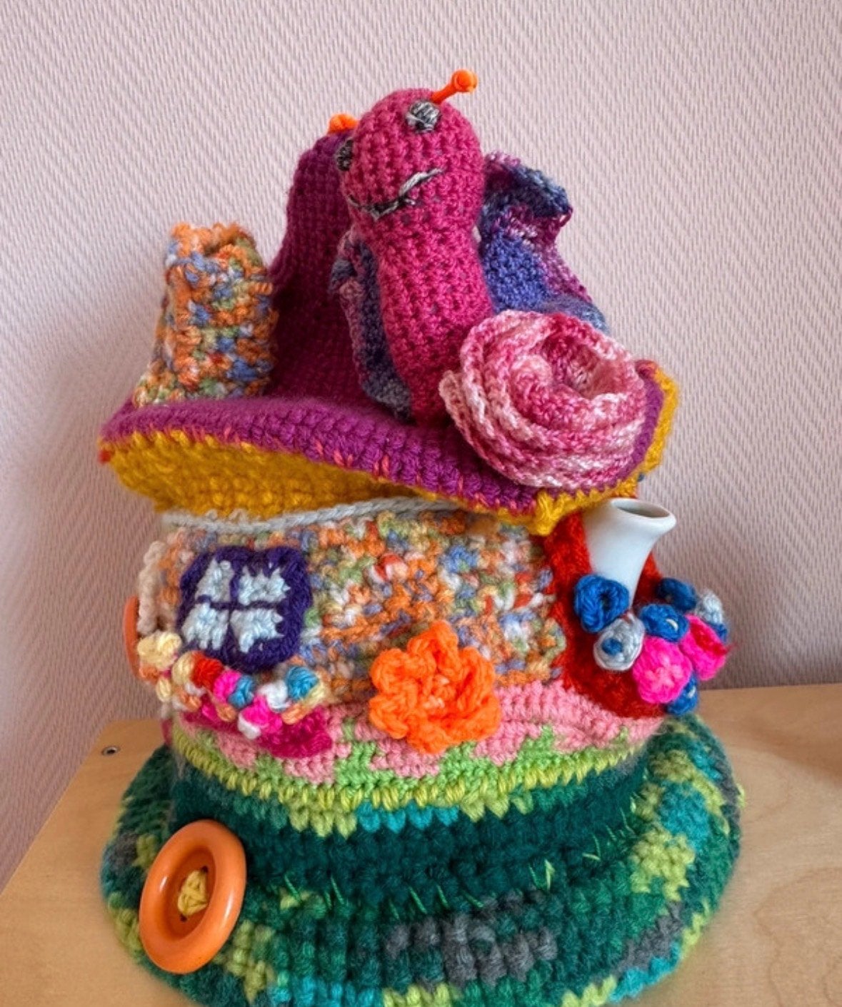 Handmade Crochet Fantasy House Decoration, Hobby en Vrije tijd, Fantasie, Handgemaakt, Textiel, Nieuw