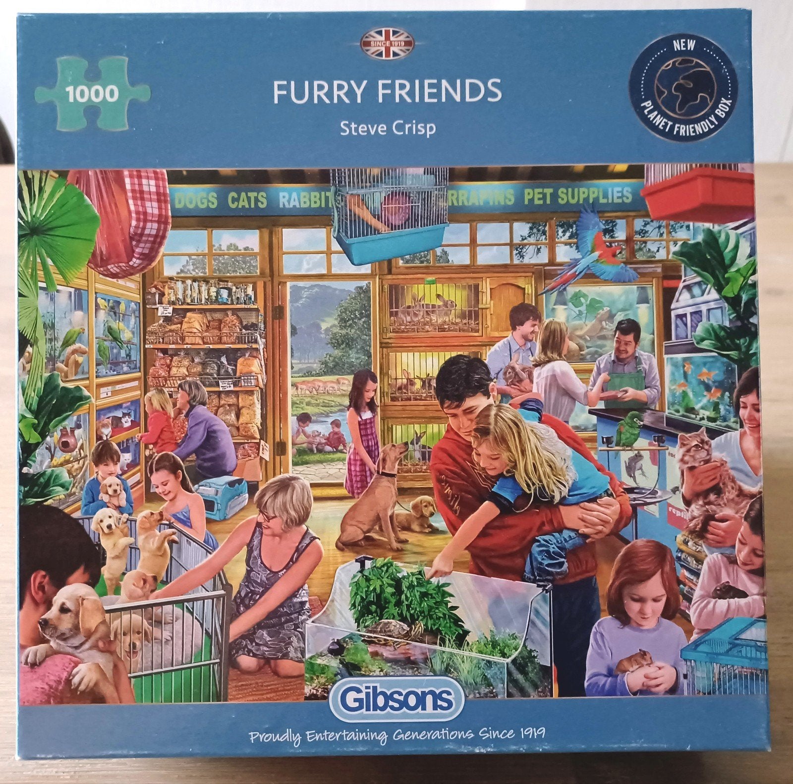 Gibsons Legpuzzel - Furry Friends - 1000 stukjes, Hobby en Vrije tijd, Denksport en Puzzels, Ophalen of Verzenden, 500 t/m 1500 stukjes