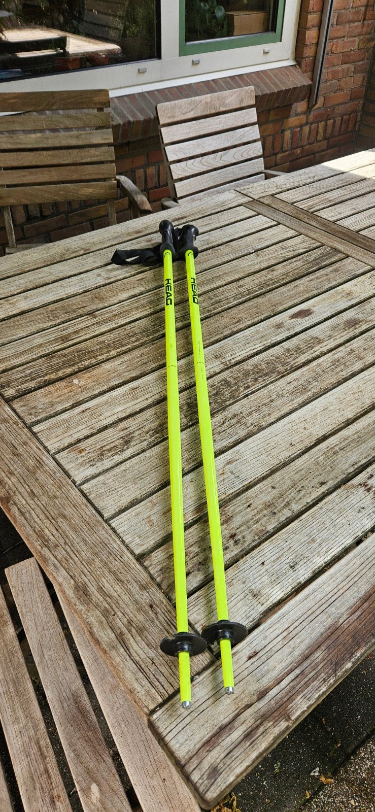 Mooie skistokken Head felgeel, Sport en Fitness, Skiën en Langlaufen, Ophalen, Stokken, Head