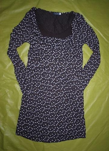 Bruine Jurk met Print van Azuri (M), Kleding | Dames, Maat 38/40 (M), Bruin, Ophalen of Verzenden, Zo goed als nieuw