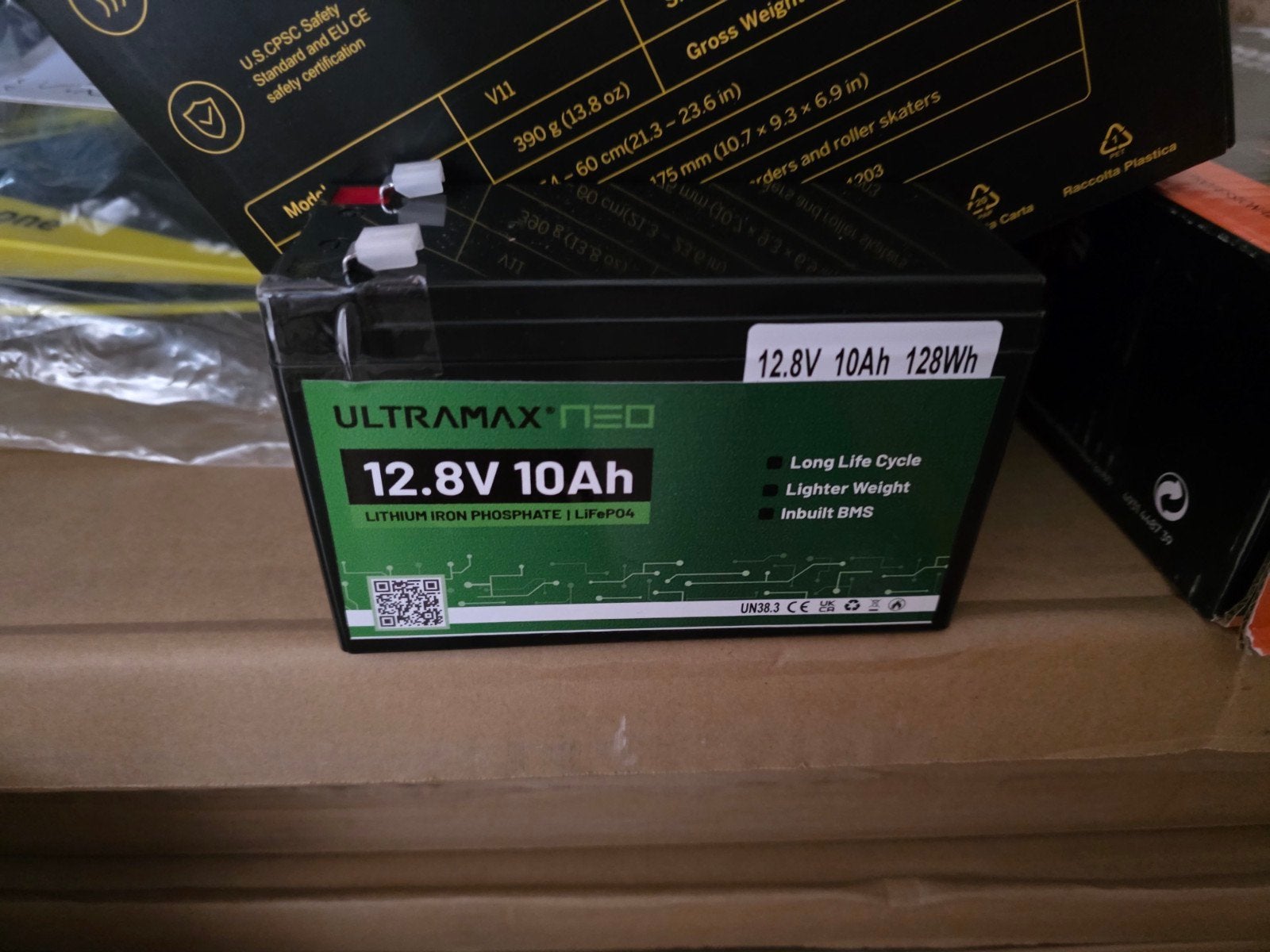 ULTRAMAX Neo 12V 10Ah LiFePO4 Lithium Batterij, Onbekend, Nieuw, Ophalen of Verzenden, Onbekend