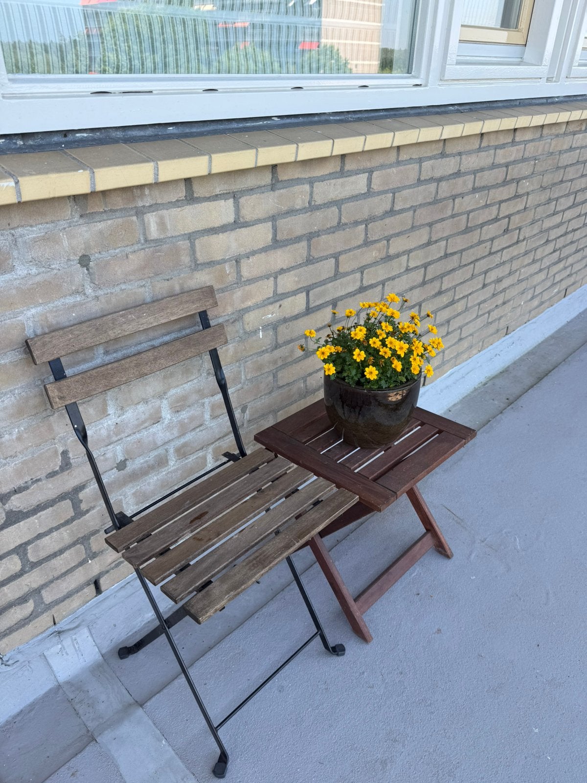 Frans bistro setje, Tuin en Terras, Ophalen, Zo goed als nieuw, Metaal