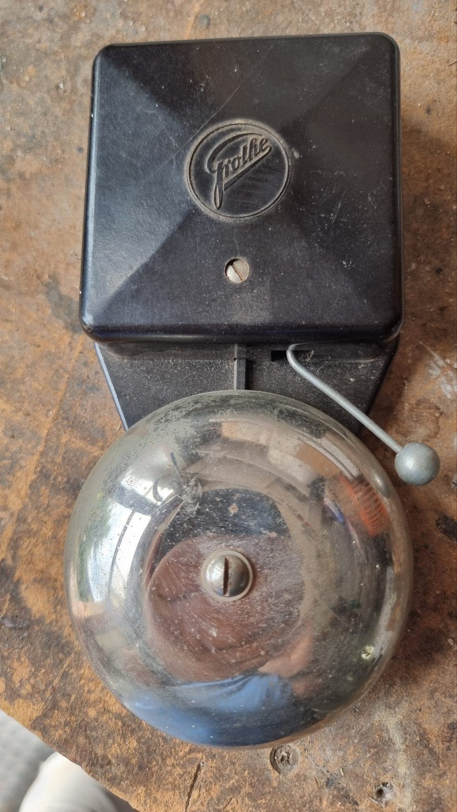 Vintage Grothe Deurbel - Bedraad 8V, Ophalen of Verzenden, Gebruikt, Bedraad