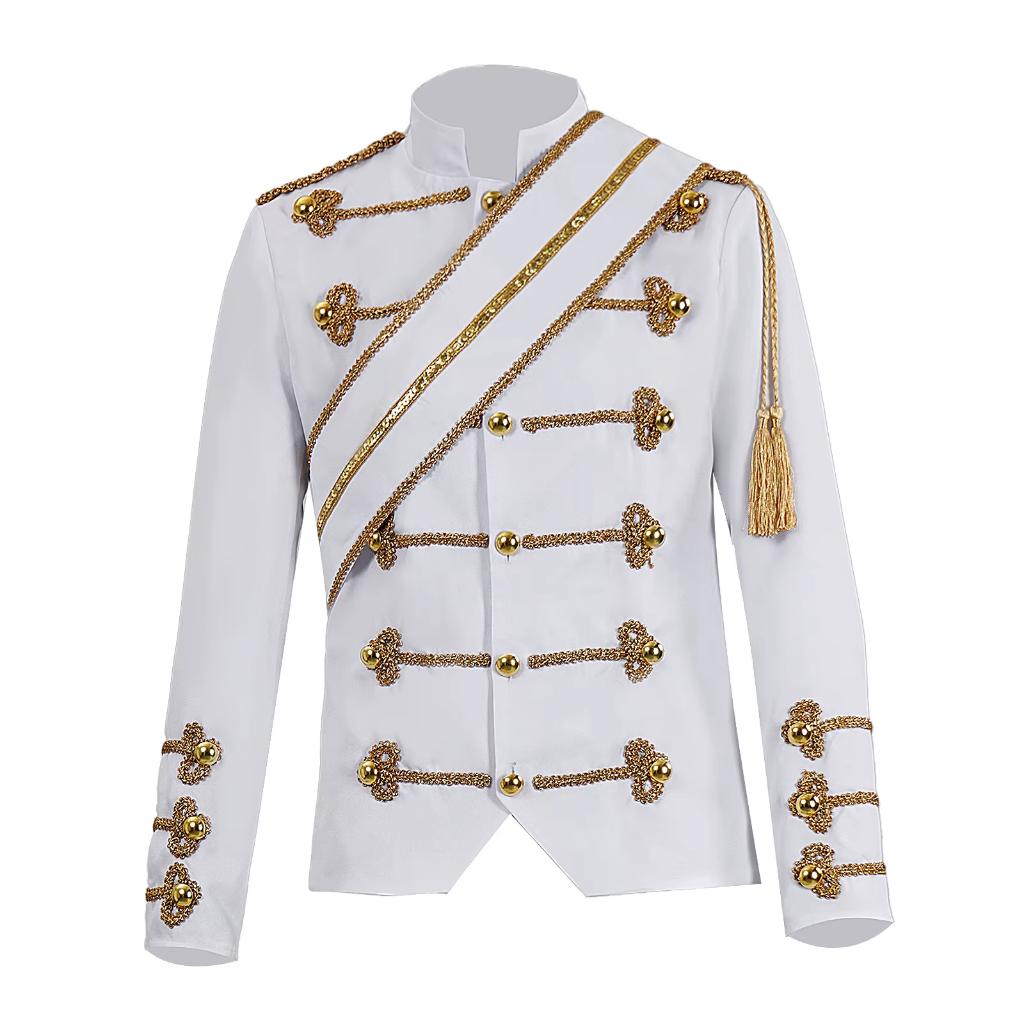 Heren witte victoriaanse jas, Verzenden, Nieuw, Overige maten, Kleding
