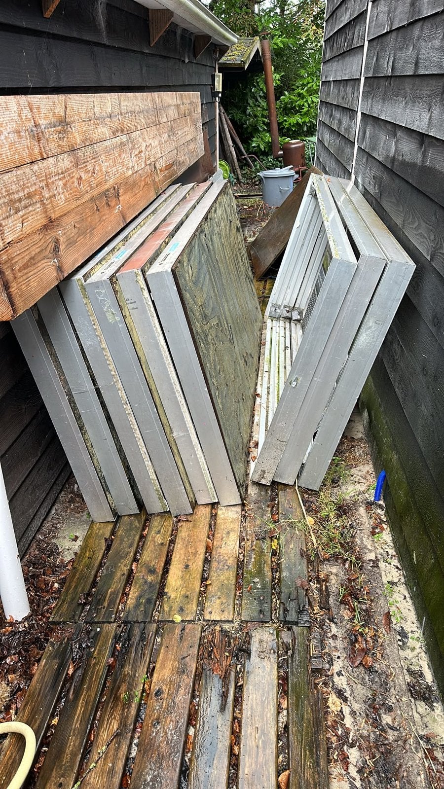 Podiumelementen aluminium met hout, 9 stuks, Ophalen of Verzenden