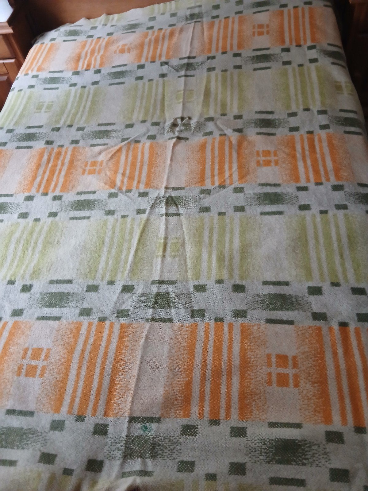 Antieke deken.  Warme kleuren, Ophalen of Verzenden