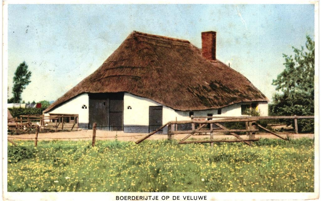 914307 Veluwe Boerderij 1951 Stempel Elburg Gelopen, Ophalen of Verzenden, 1940 tot 1960, Gelopen, Gelderland