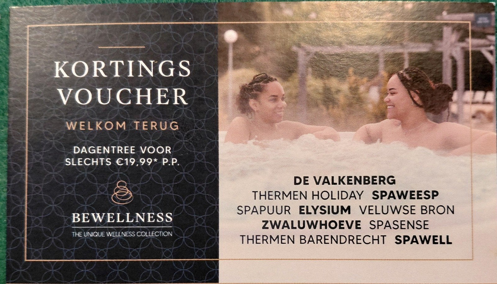 Korting voucher Bewellness sauna kortingscodes, Twee personen, Kortingsbon, Spa of Sauna