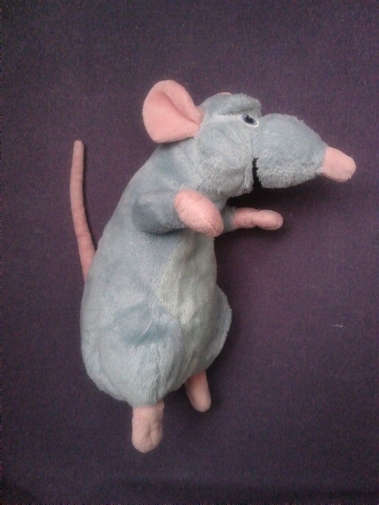 DISNEY Knuffel RAT RATATOUILLE REMY. 28 CM. GRIJS **Nieuw**, Disney, Disney, Overige typen, Grijs