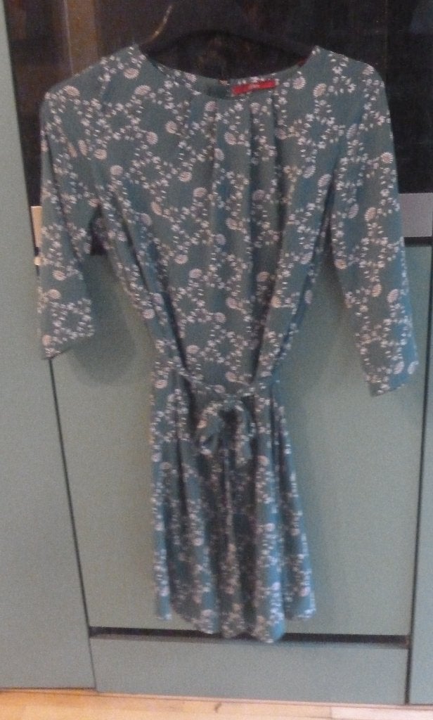 s.Oliver soepele romantische groene gevoerde Jurk. Maat 36, Ophalen of Verzenden, Zo goed als nieuw, S.Oliver, Maat 36 (S)
