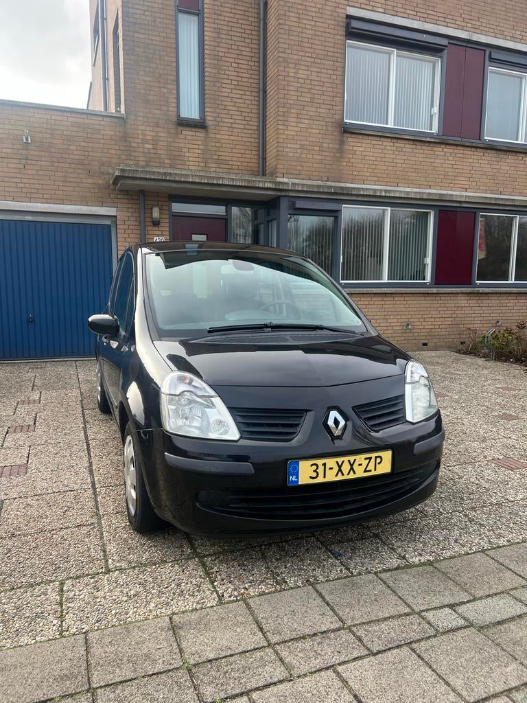 Renault Modus 1.6 16V AUT 2007 Zwart, Auto's, Renault, Stof, Zwart, 4 cilinders, Zwart