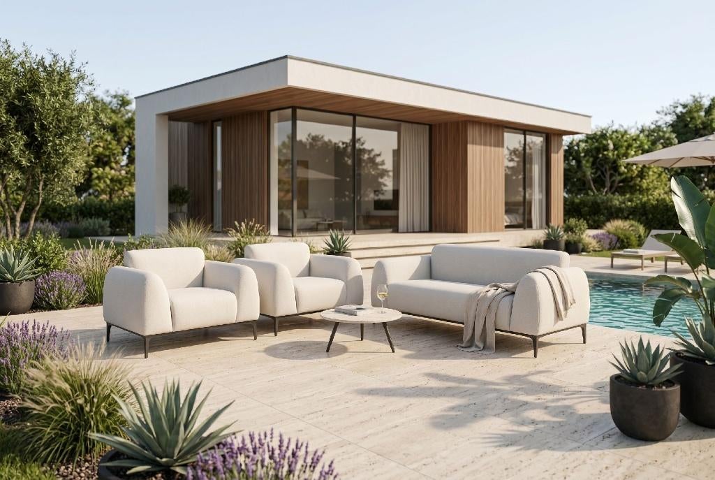 Flow Sunbrella tuinset SALE, Ophalen, Zo goed als nieuw, Loungeset, Bank