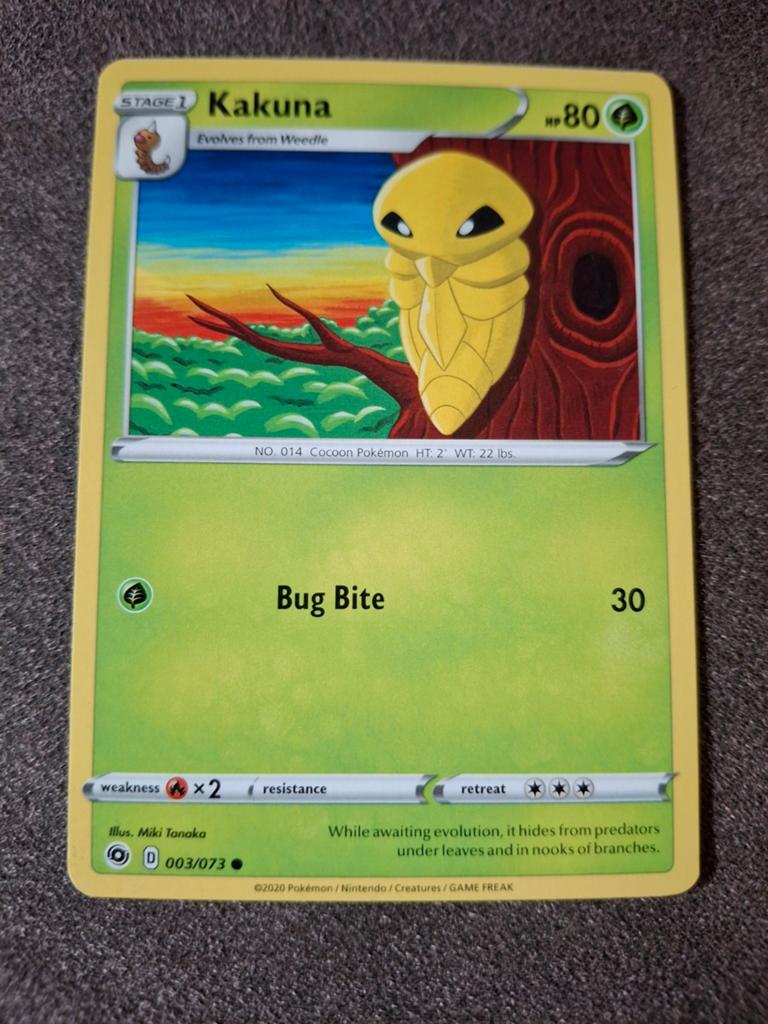Pokémon Kaart Kakuna 003/073, Ophalen of Verzenden, Zo goed als nieuw, Losse kaart