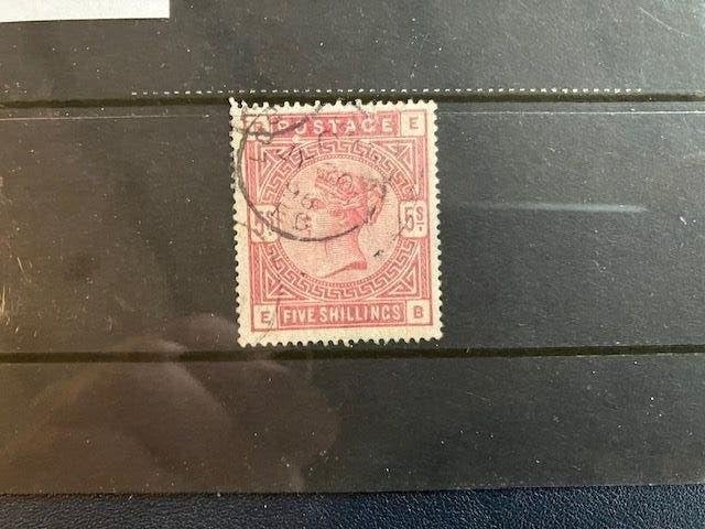 GB 1883-84 5sh rose  very fine used, Verzenden, Gestempeld