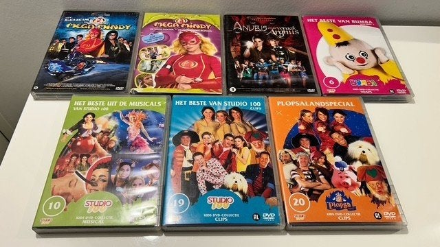 7 DVD's Studio 100, Alle leeftijden, Ophalen of Verzenden, Gebruikt