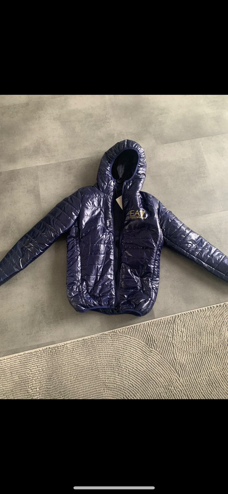 Emporio Armani Jas Blauw/Goud maat s, Kleding | Heren, Ophalen of Verzenden, Nieuw, Maat 46 (S) of kleiner, Blauw