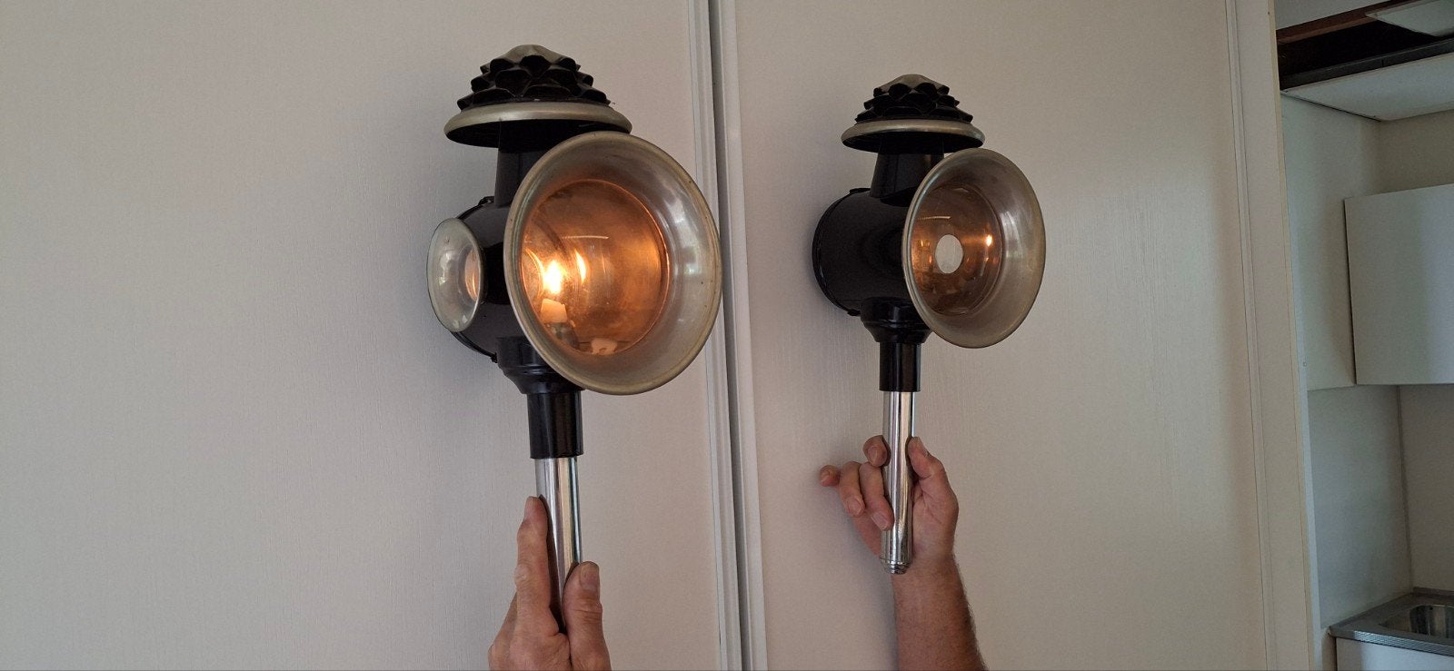 Antieke Koetslampen - Set van 2, Antiek en Kunst, Antiek | Lampen, Ophalen