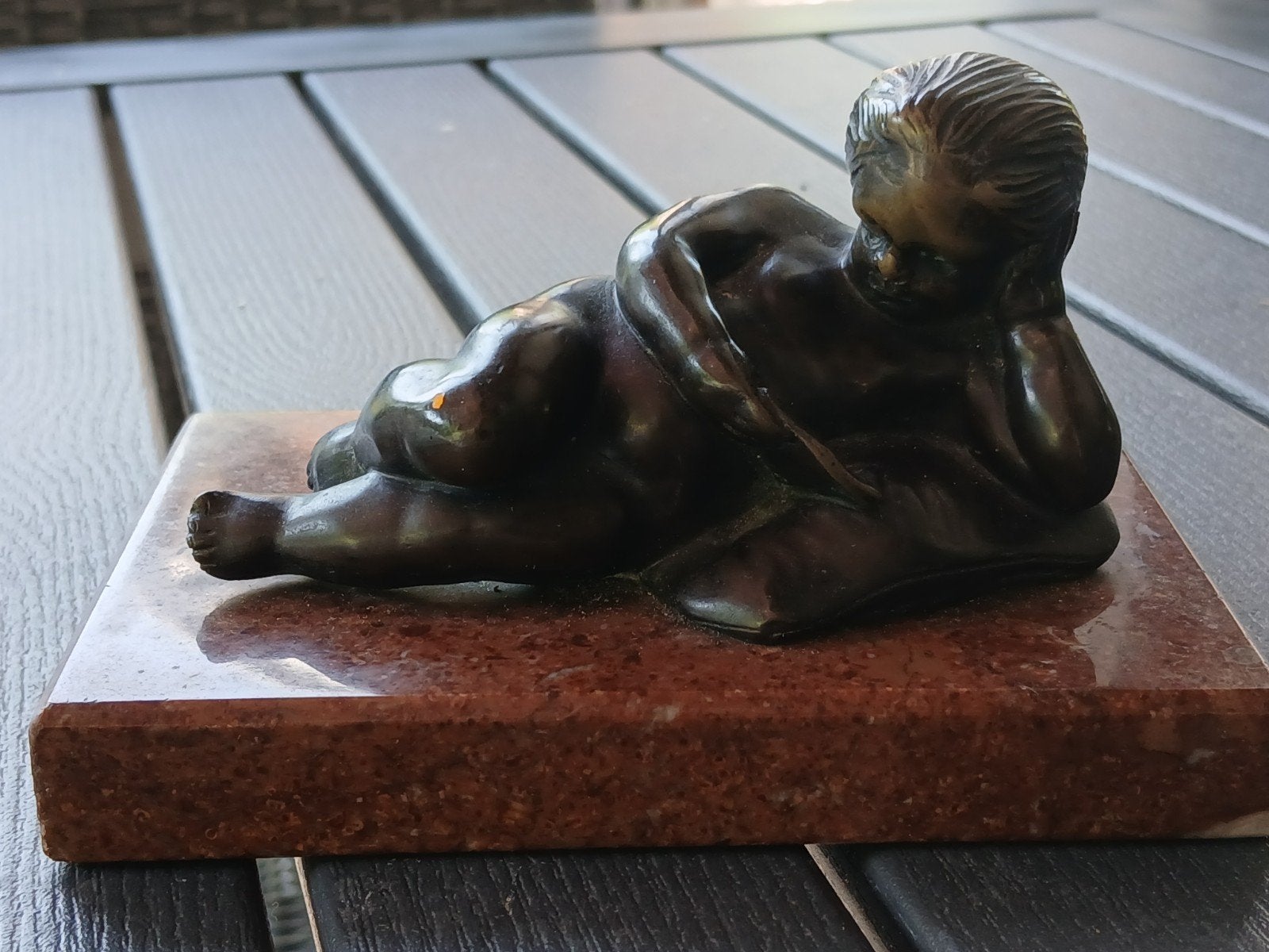 Lezende putti brons, Antiek en Kunst, Ophalen of Verzenden