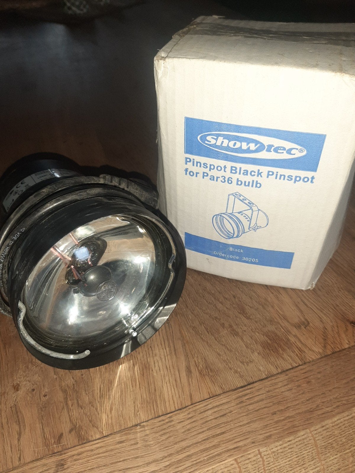 Showtec PAR 36 Pinspot - Zwart, 230V/6V/30W, Muziek en Instrumenten, Ophalen of Verzenden, Gebruikt, Licht