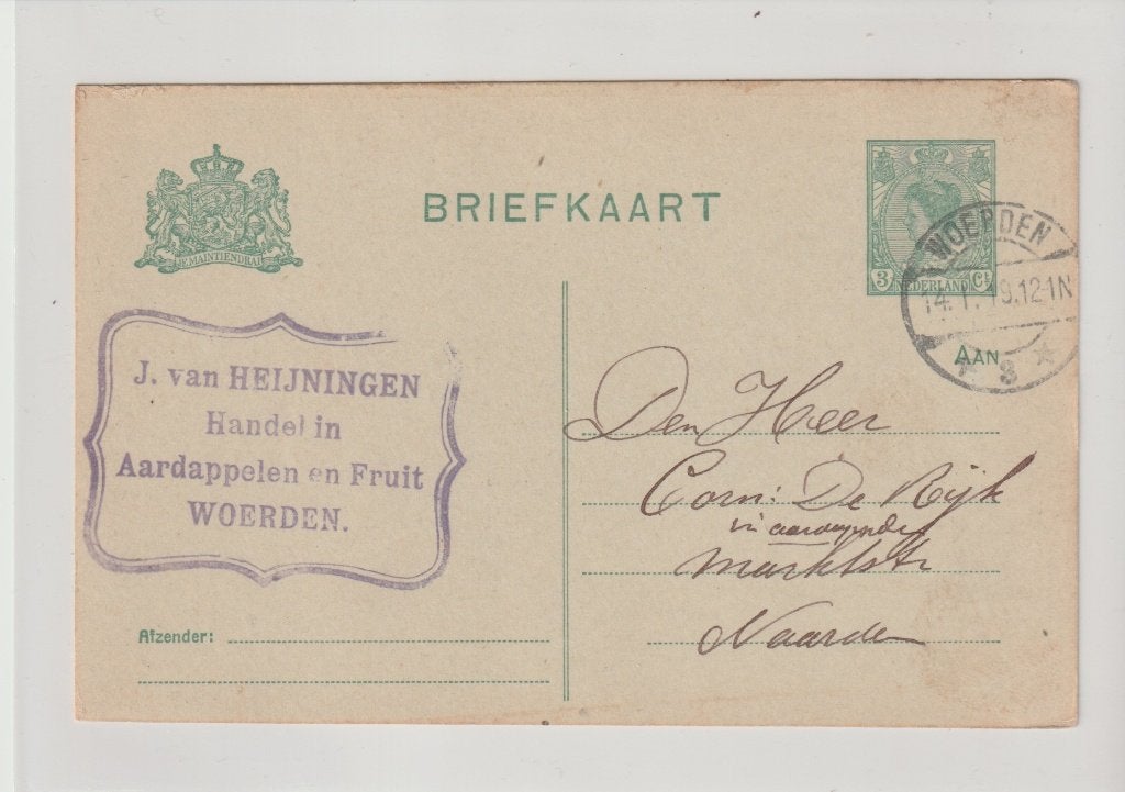 Woerden - Reclame firma briefkaart van Heijningen  262626-07, Ophalen of Verzenden, Voor 1920, Gelopen, Utrecht