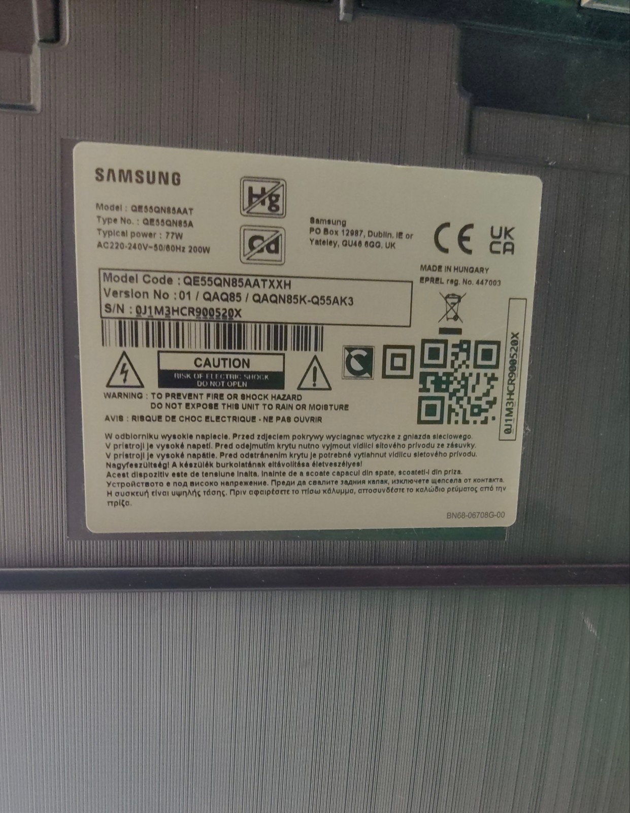 MSI Optix G271C Monitor & Samsung QE55QN85AAT TV (defect), Computers en Software, Monitoren, Niet werkend, 151 t/m 200 Hz, DisplayPort