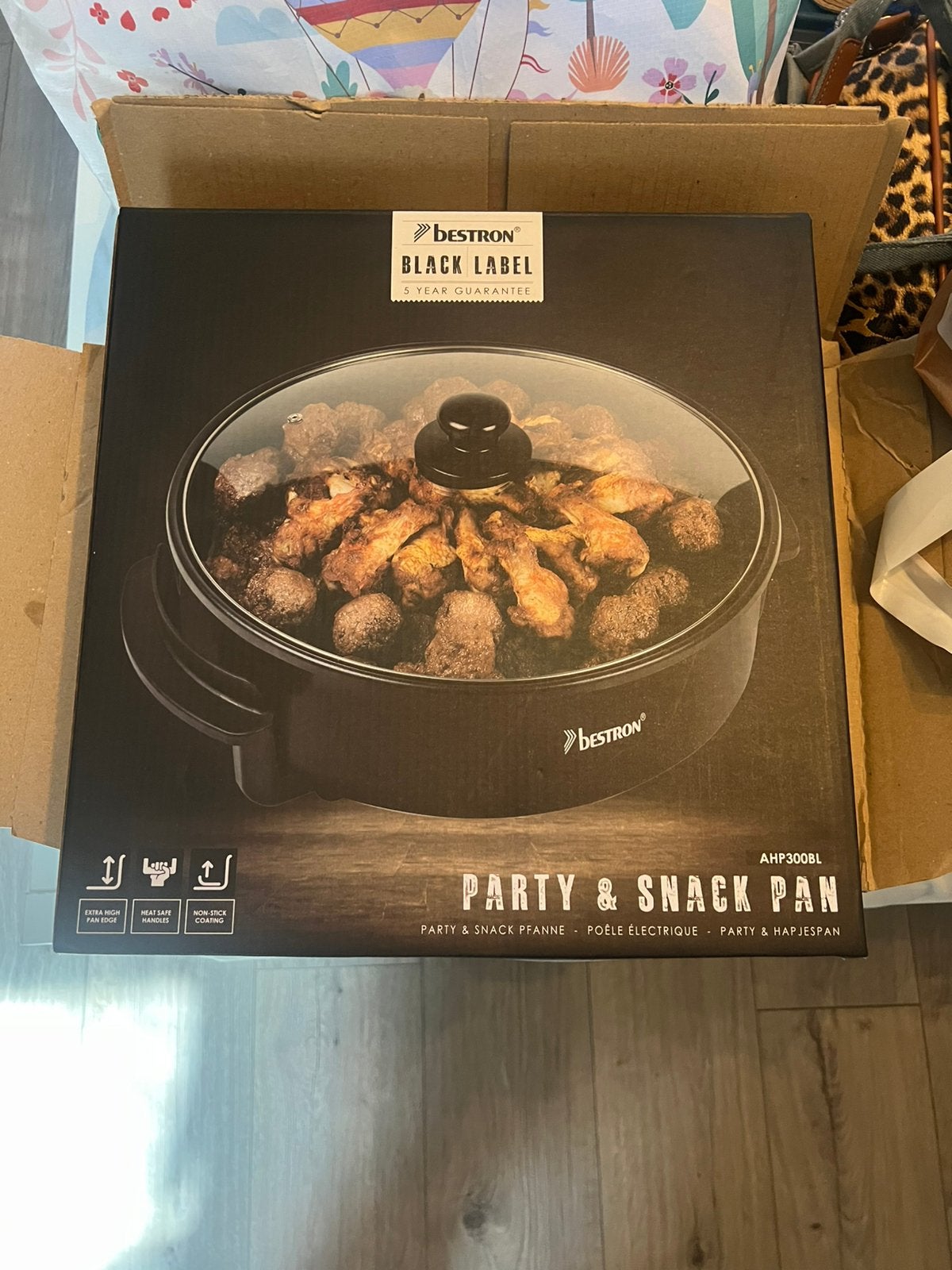 Bestron Black Label Party & Snack Pan AHP300BL – Nieuw, Ophalen of Verzenden, Nieuw
