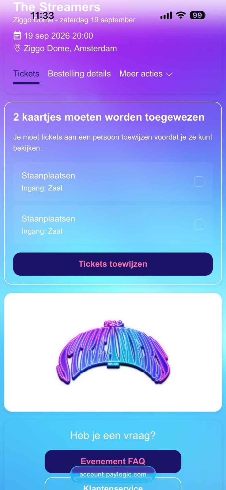 2 tickets voor the streamers op 19 sept 20:00. Staantickets, Tickets en Kaartjes, Concerten | Nederlandstalig, Twee personen, September