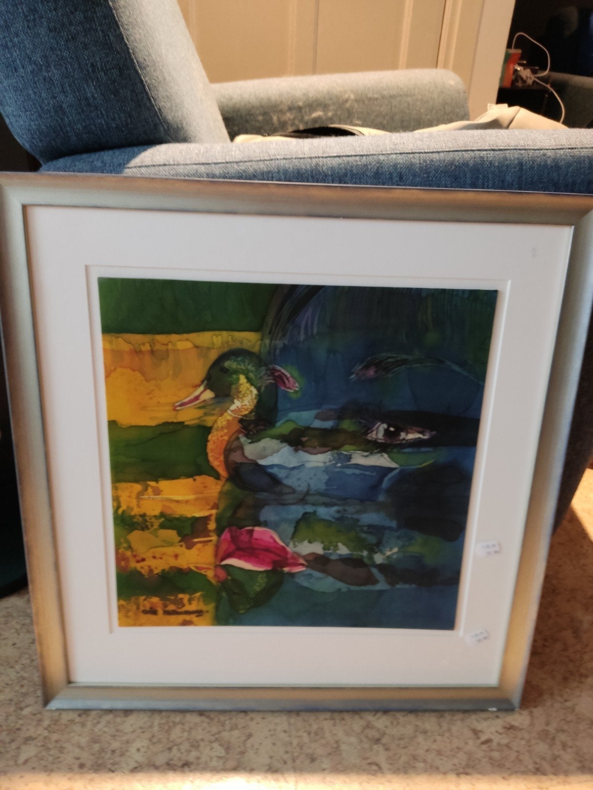 Schilderij Will Killermann - Eend met Vrouwengezicht, Antiek en Kunst, Ophalen of Verzenden
