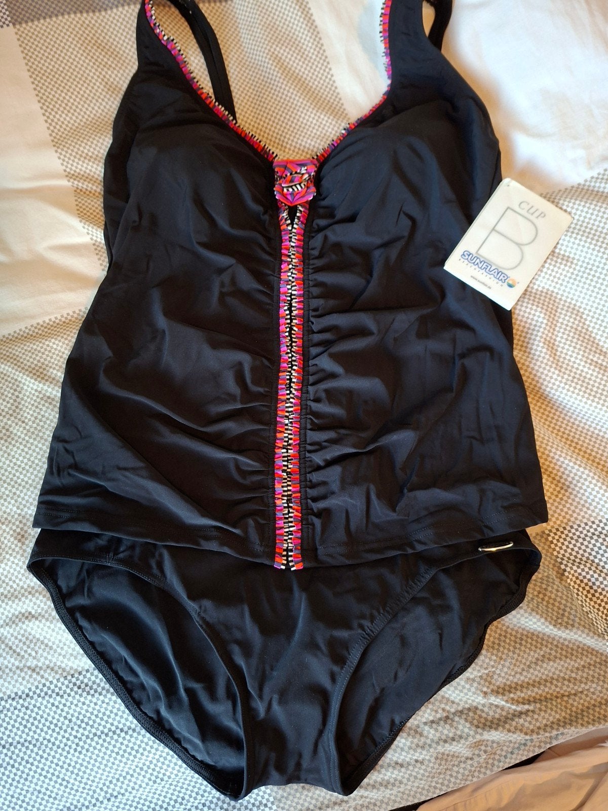 Tankini set Sunflair zwemkleding maat 44 zwart mt bies nieuw, Overige typen, Zwart, Nieuw, Ophalen of Verzenden