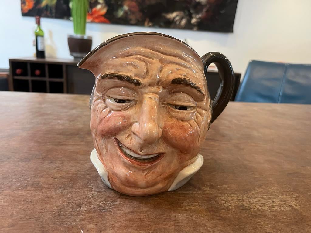 Unieke Antieke Royal Doulton Kan/Vaas 'Farmer John', Ophalen of Verzenden