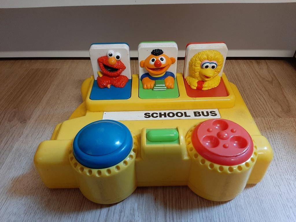 Sesamstraat pop-up school bus speelgoed, Ophalen of Verzenden, Speelset