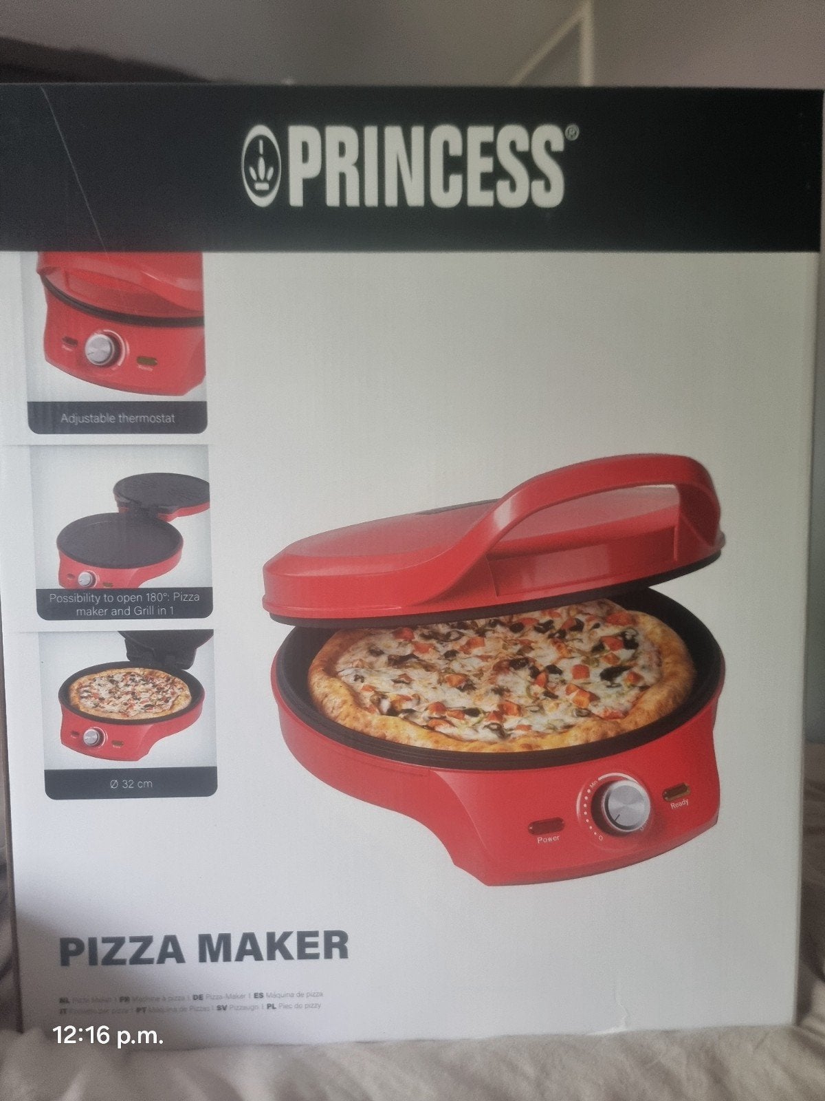 Nieuwe Princess Pizza Maker - Nooit gebruikt!, Minder dan 45 cm, Overige merken, Pizzaoven, Nieuw