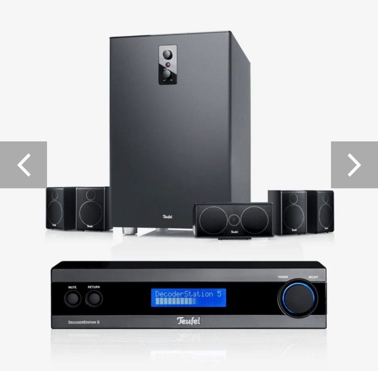 Teufel E450 Concept Digital 5.1, 70 watt of meer, Zo goed als nieuw, 5.1-systeem, Overige spelers