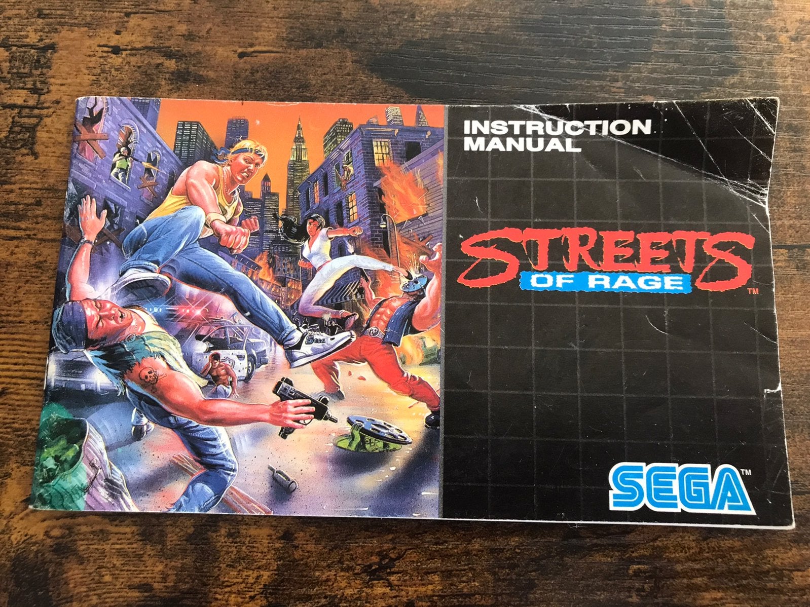 Streets of Rage Sega 16 bit mega drive boekje instructie, Gebruikt, Vechten, 2 spelers, Ophalen of Verzenden