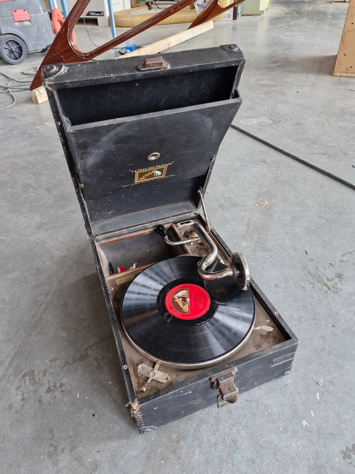 Antieke  platenspeler met opwindmechanisme, Ophalen, Gebruikt, Platenspeler, Overige merken