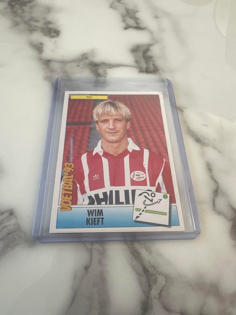 Panini sticker Wim Kieft - Voetbal '93 - Origineel PSV, Ophalen of Verzenden, Gebruikt, PSV, Poster, Plaatje of Sticker
